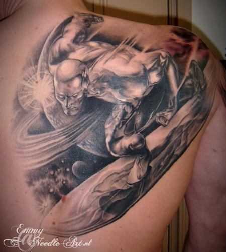 Tattoos - Silver Surfer surfing the web - 59797